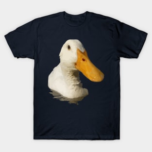 Nerdy Large Beaked White Duck Profile T-Shirt